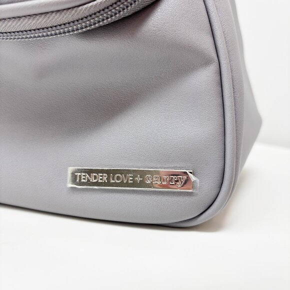 Grey Vegan Travel Makeup Cosmetic Bag - Picture 2 of 10